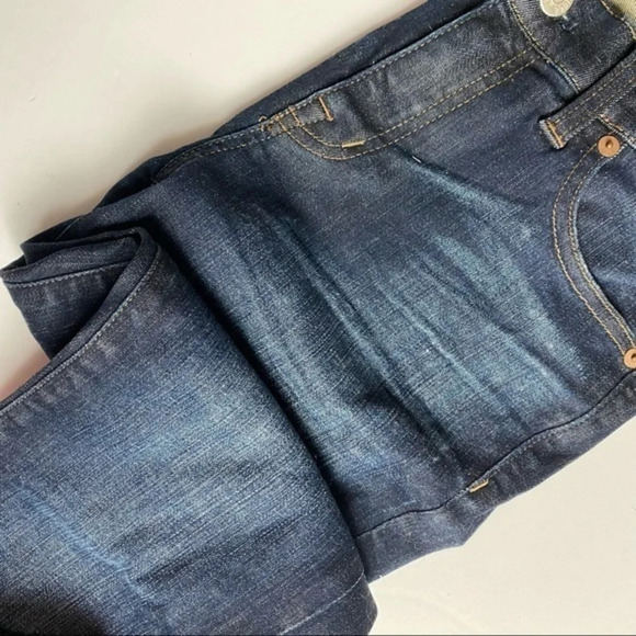 Madewell • Dark Wash Alley Straight Jeans - Picture 4 of 8